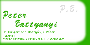 peter battyanyi business card